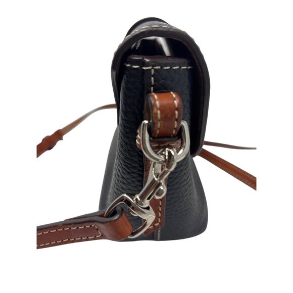 Dooney and Bourke Mini Cambridge Black Pebbled Leather Crossbody Purse Handbag - Picture 7 of 12